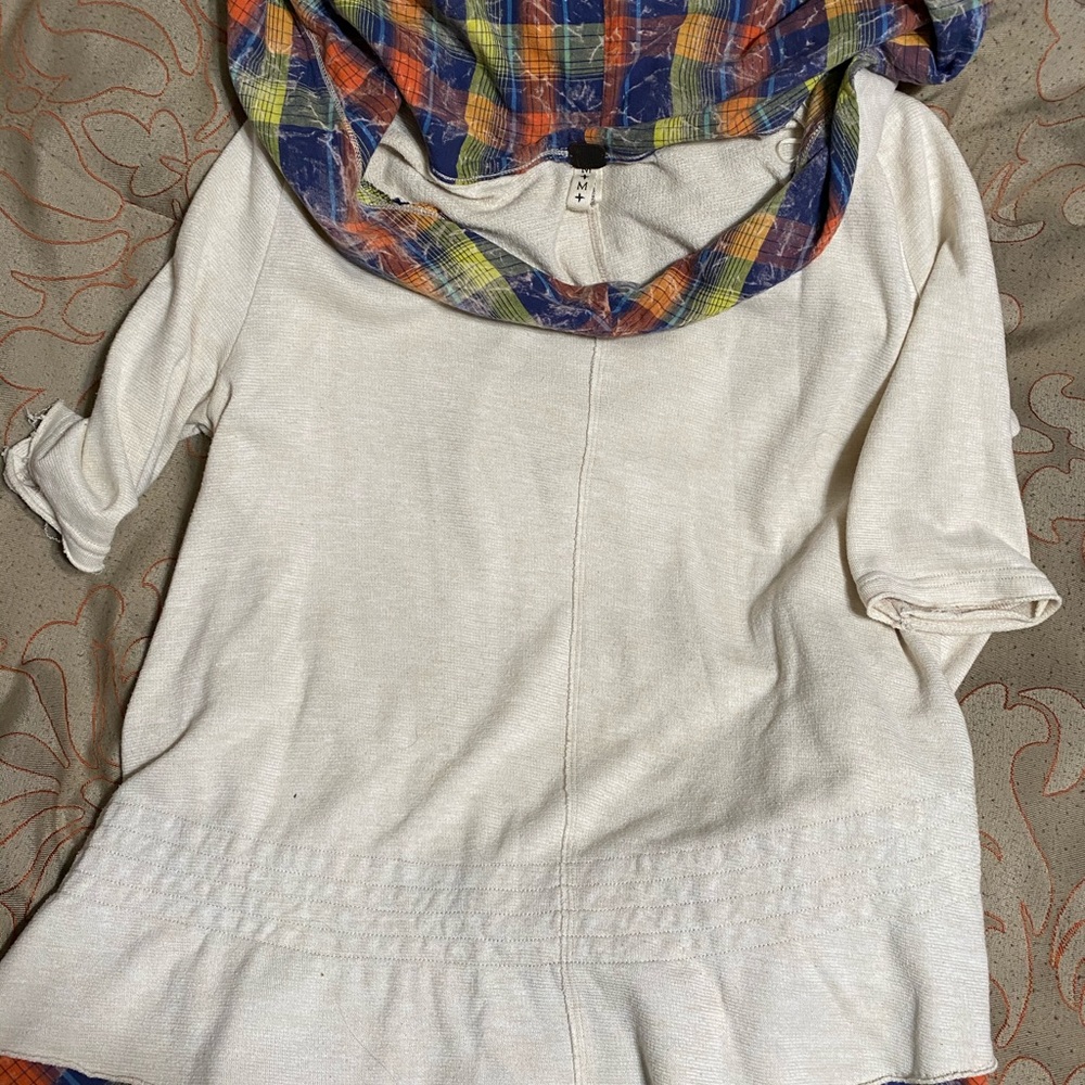 We the free hooded 3/4 sleeve sweatshirt